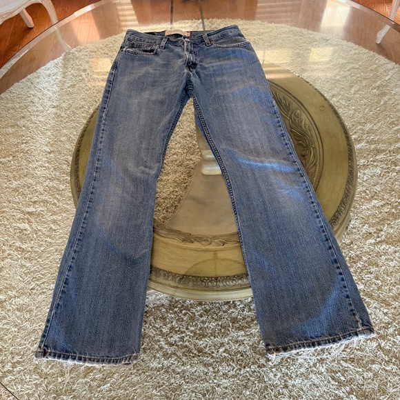 Levis 527 Jeans Mens 30x32 Blue Denim Low Boot Cut Western Rancher Cowboy Grunge - Picture 2 of 14